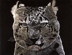 Art piece Snow Leopard