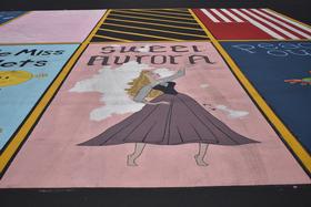 Painted parking spot with Princess Aurora